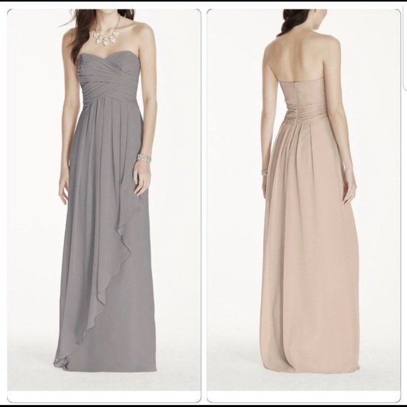 David's Bridal gown dress Mercury 2 strapless - Picture 1 of 7